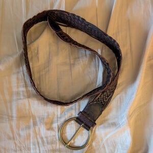Ladies Leather Braided Belt